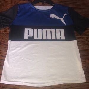 Black,White, Blue puma shirt